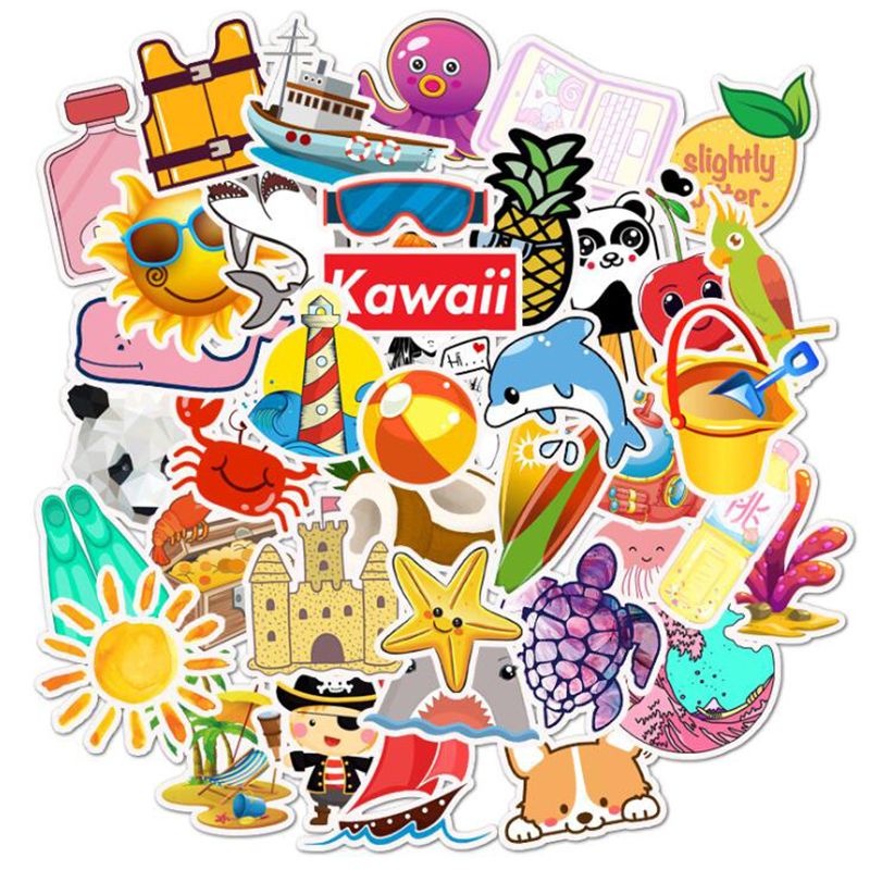 50pcs Cute Stickers Vinyl Lap Stickers For Teens Girls