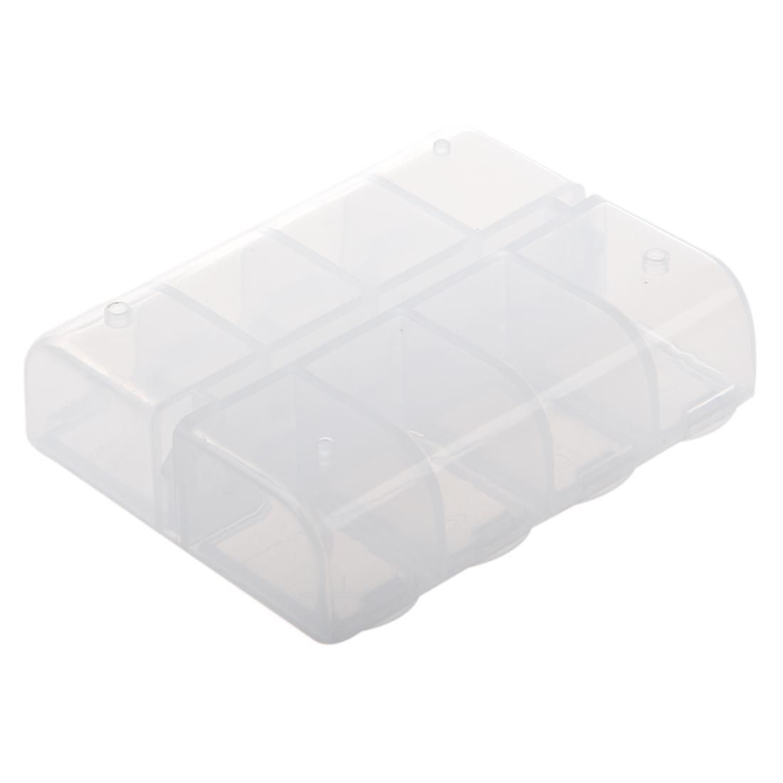 Plastic Weekly Pill Box Medicine Holder Clear White