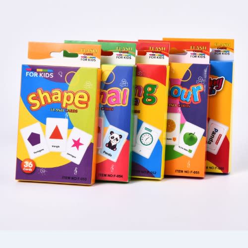 5in1 Kids Flash Cards -36 Pieces