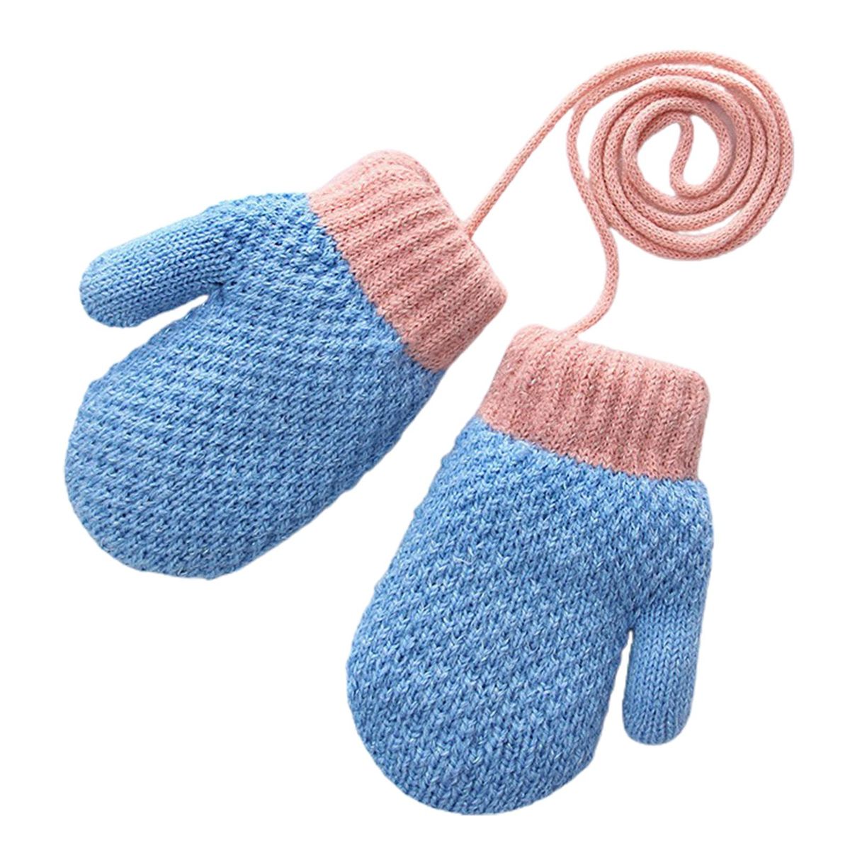 1 Pair Toddler Winter Boys And Girls Children Blue