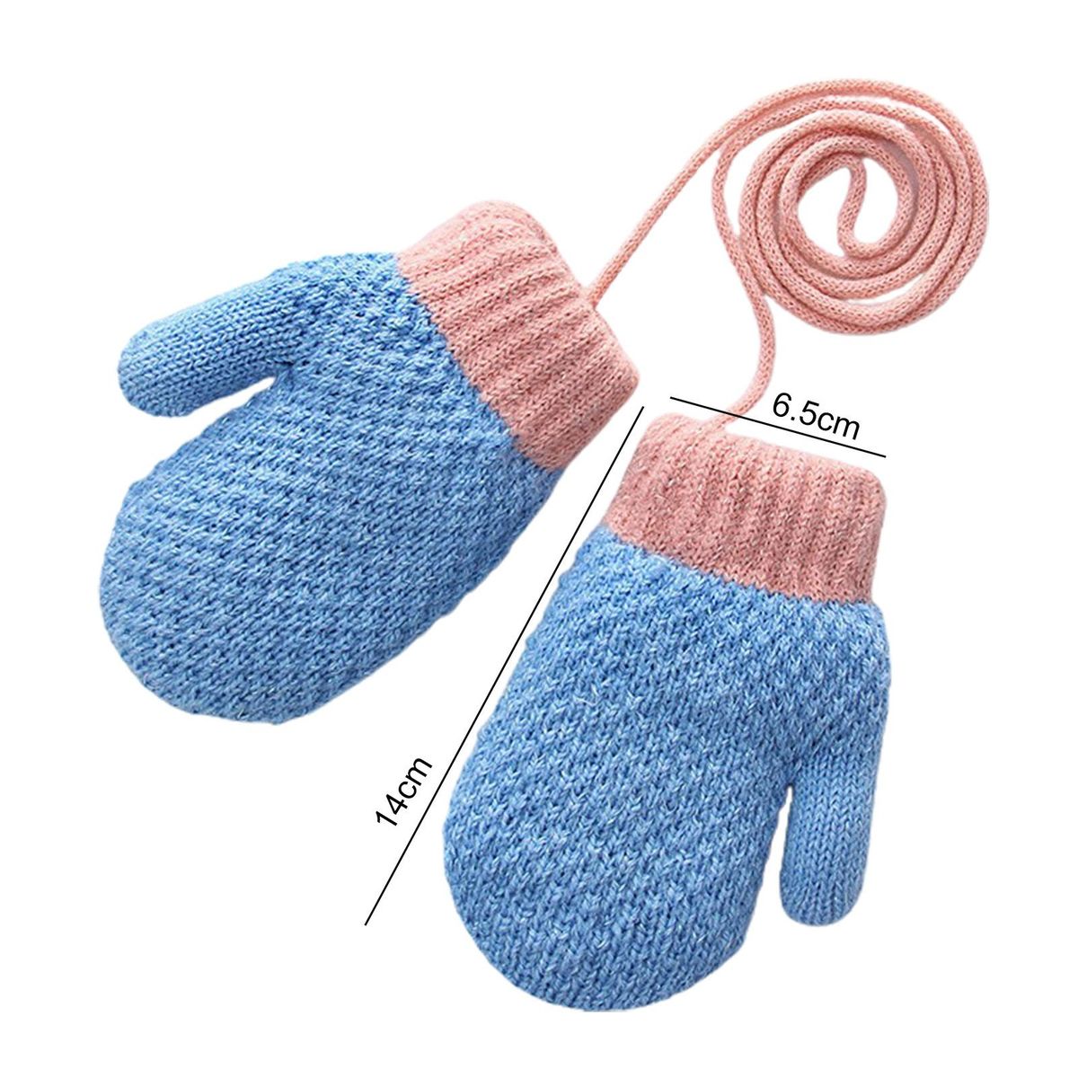 1 Pair Toddler Winter Boys And Girls Children Blue