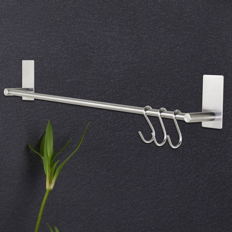Stainless Steel Single Rod Towel Shelf