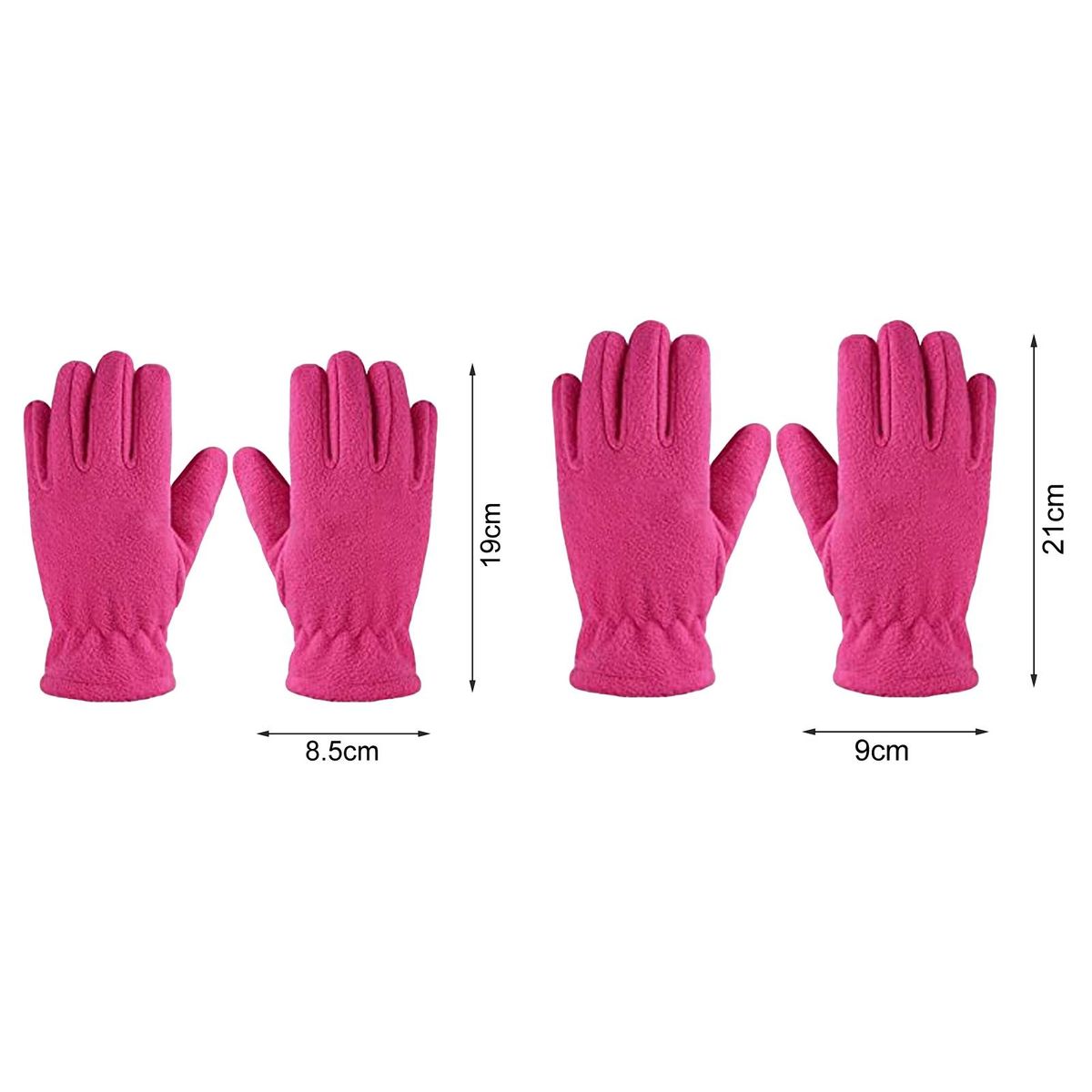 1 Pair Kids Winter Thicken Children Winter Rose Red