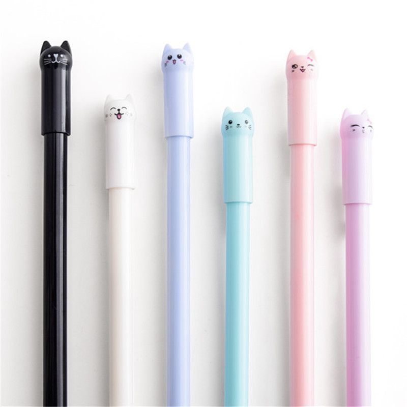(1pcs Hot Sell) 0.7mm Cute Kawaii Black Cat Ball Ballpoint