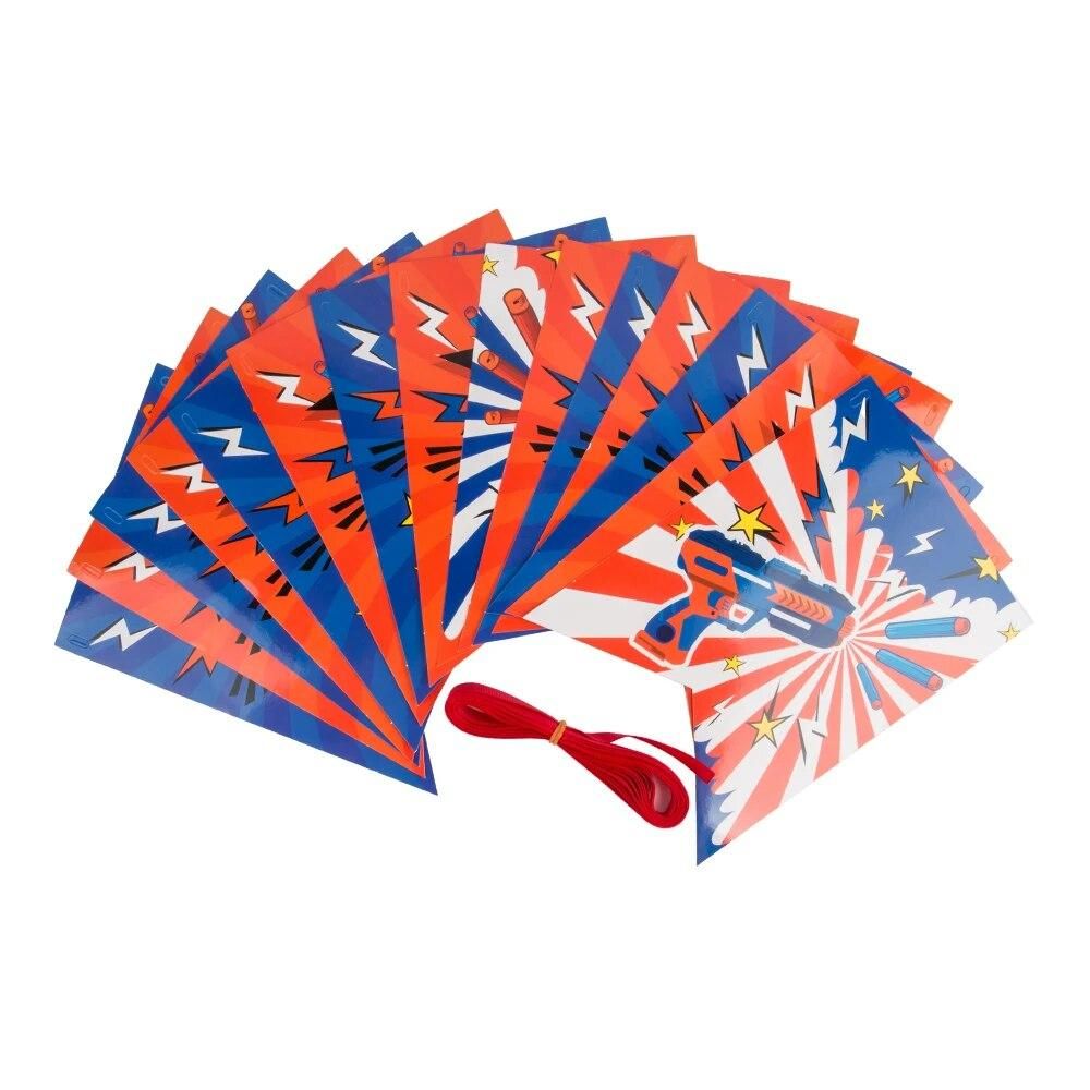 Dart War Happy Birthday banner for Nerf Series Blasters Xmas Kid Children Gift for Nerf Party