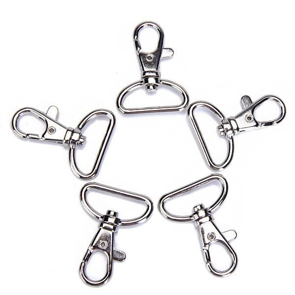 5pcs Silver Swivel   Clip Snap Hook Lobster Clasps Bag Strap Clip 42mm