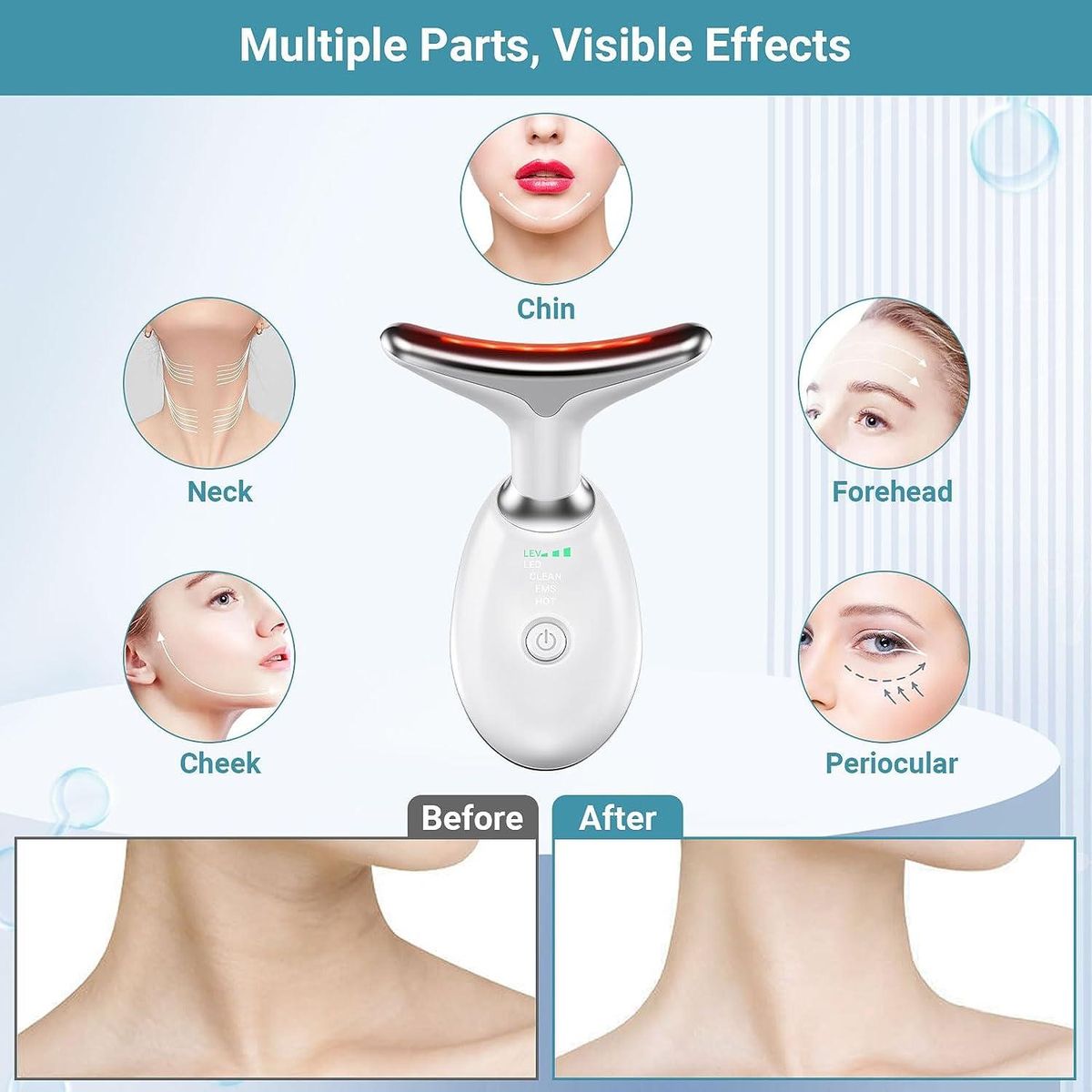 Neck Face Firming Wrinkle Removal Tool, Skin Rejuvenation Beauty Massager for Skin Care,Improve,Firm,Tightening and Smooth