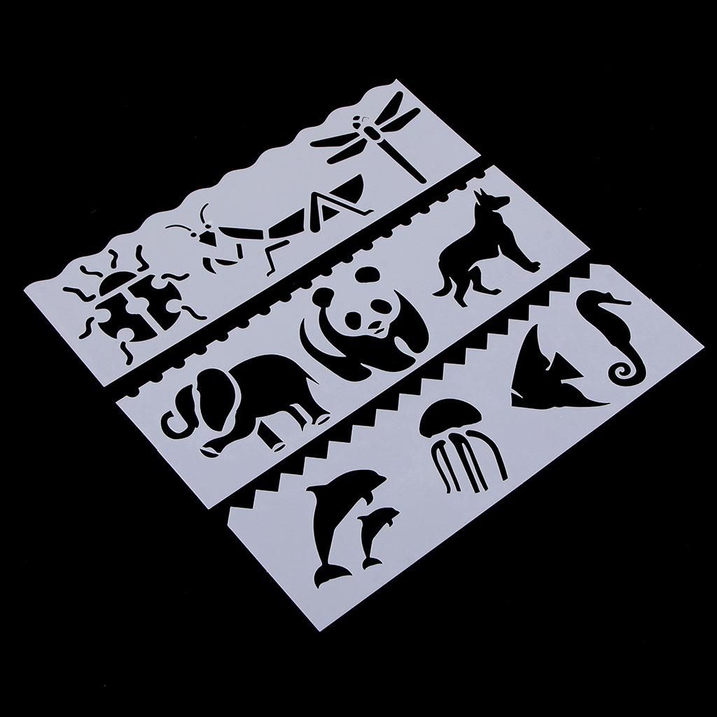 8pcs Painting Stencil Template  Embossing Stamping Animal