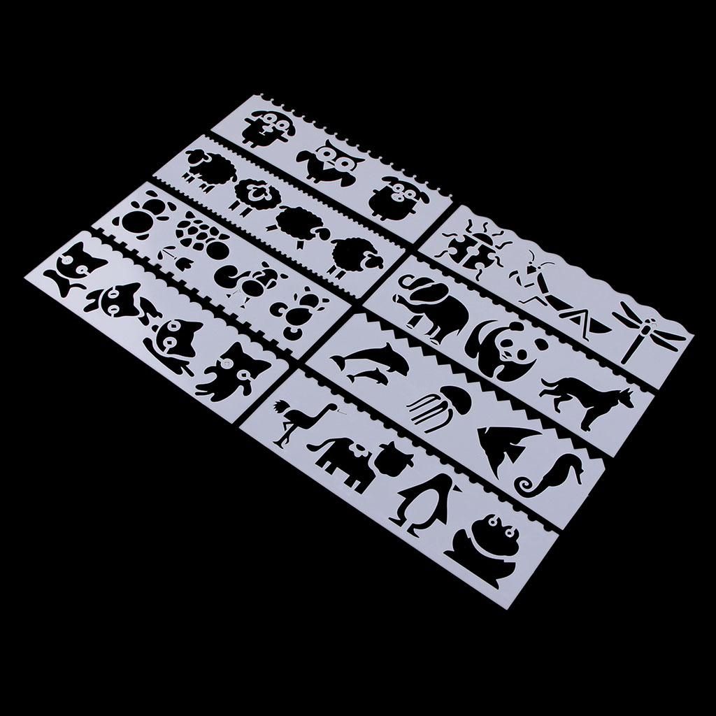 8pcs Painting Stencil Template  Embossing Stamping Animal