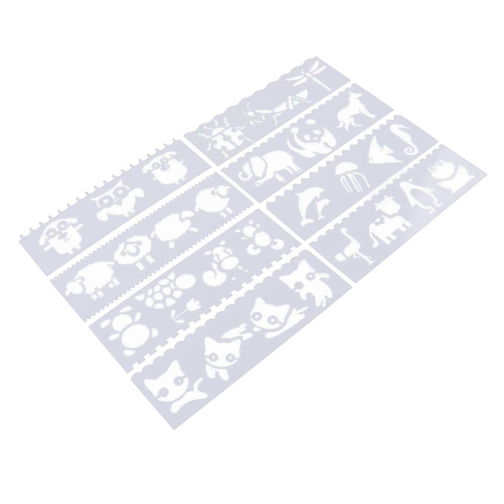 8pcs Painting Stencil Template  Embossing Stamping Animal