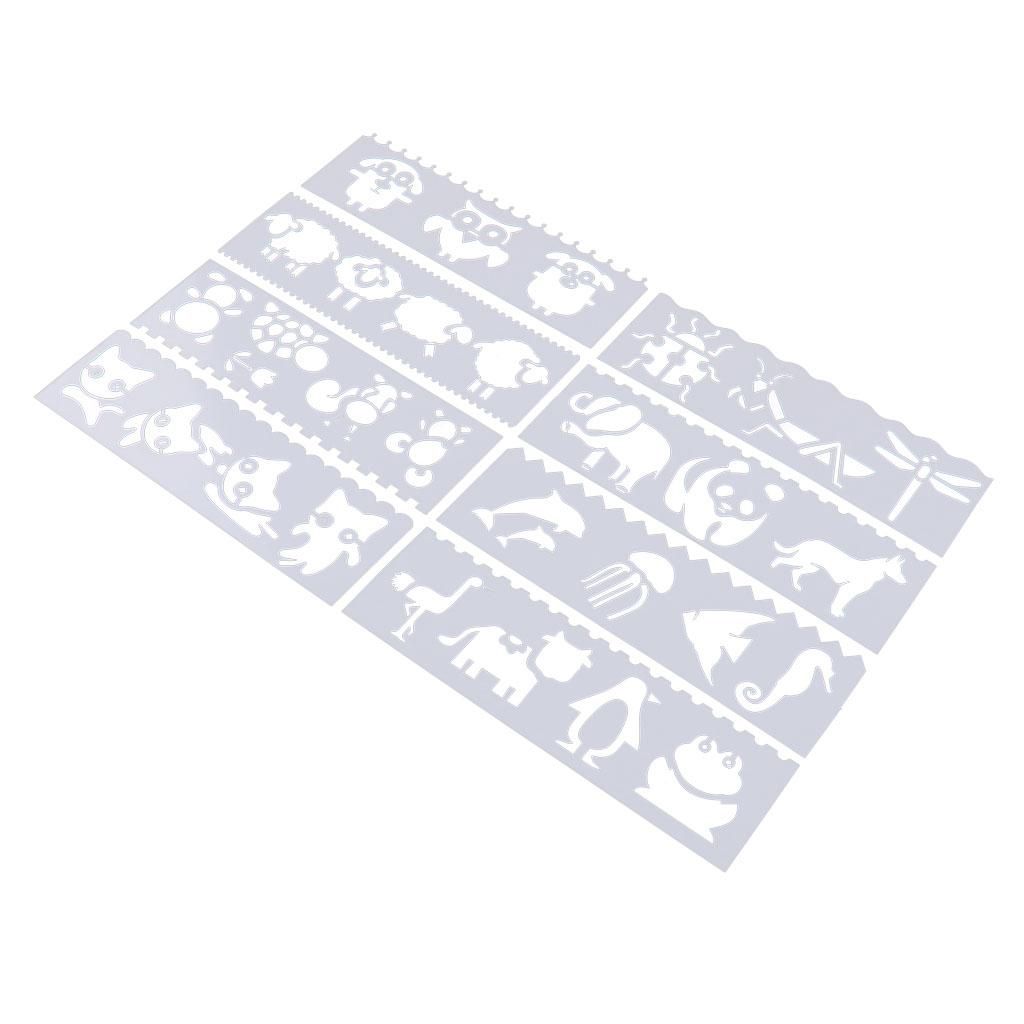 8pcs Painting Stencil Template  Embossing Stamping Animal