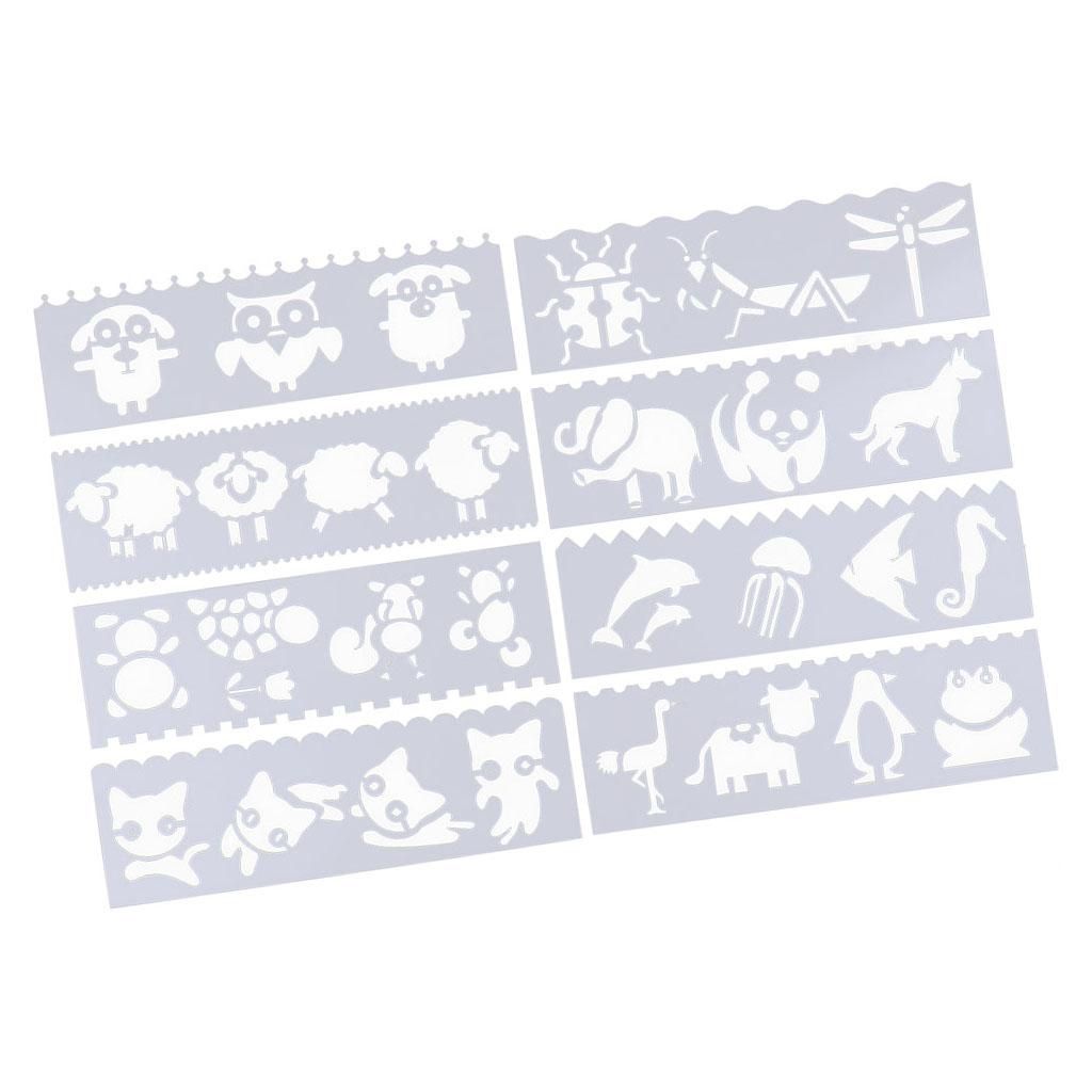 8pcs Painting Stencil Template  Embossing Stamping Animal