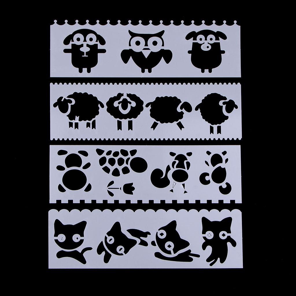 8pcs Painting Stencil Template  Embossing Stamping Animal