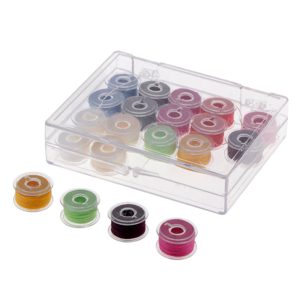 20Pcs Plastic Sewing Machine Bobbins Threads Spools For Clothing