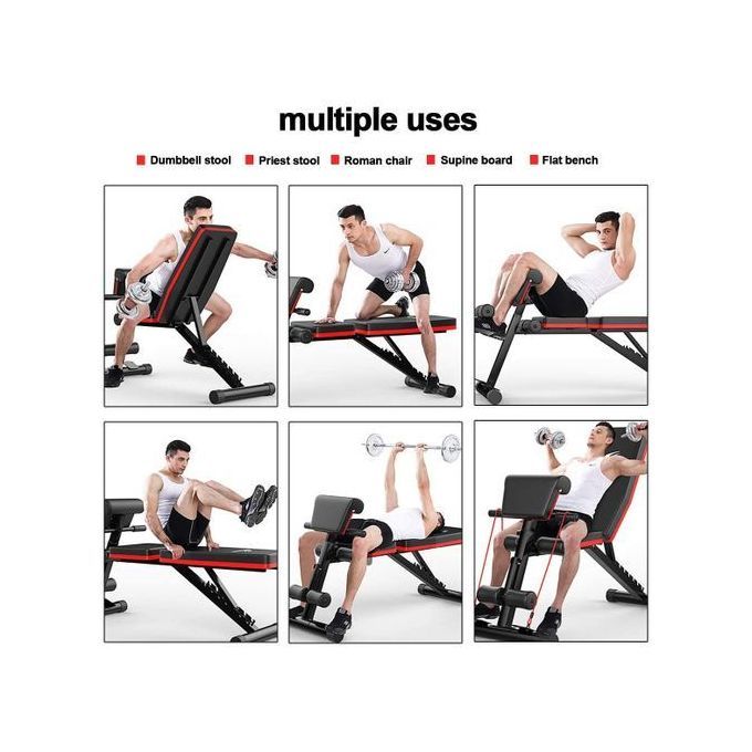 Adjustable Weight Bench Foldable Sit Up Bench 4 In 1 Multi Purpose