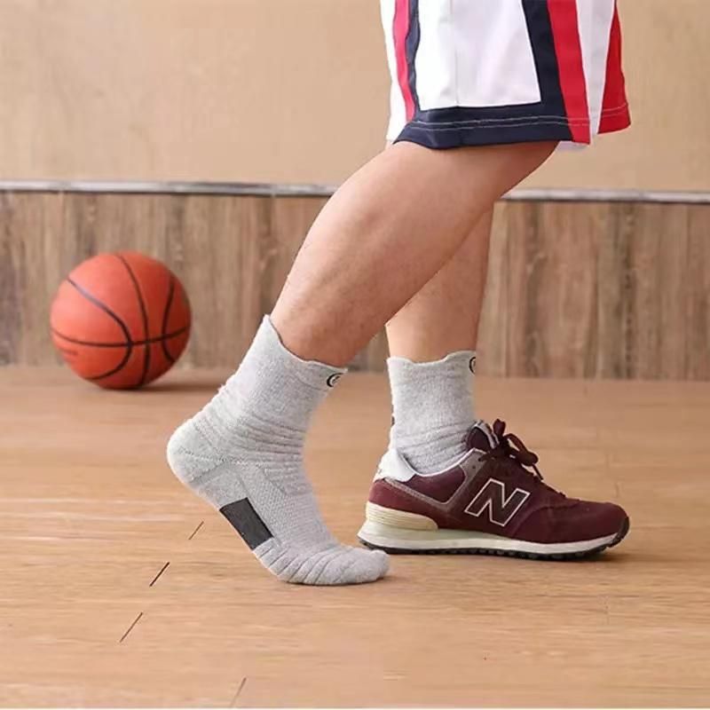 3pairs/Lot Men's Socks Compression Stockings Breathable Basketball Sports Cycling Socks Moisture Wicking High Elastic Tube Socks