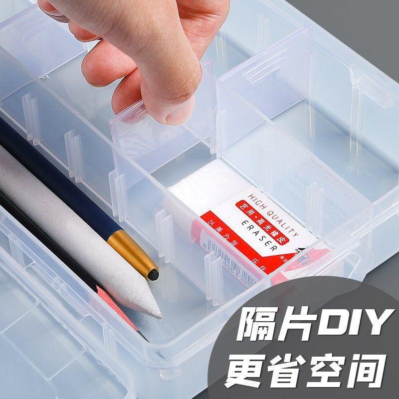 Art Toolbox Sketch Pencil Case Special Pencil Storage Large Capacity Charcoal Pencil Double-Layer Box Plastic Portable