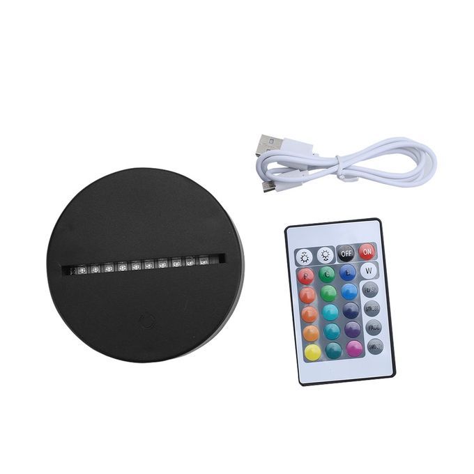 Bases For 3D Night Light Tou H Swit H Remote  Ontrol Repla Ement-black-Touch Remote Control