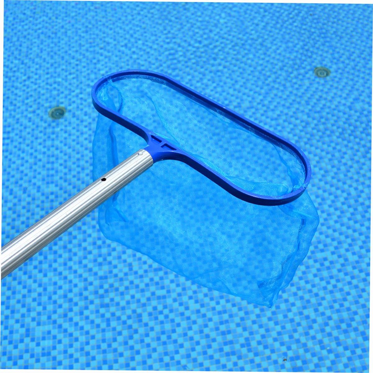 Pool Skimmer Net with Telescopic Pole Removal Leaf Rake Swimming Pool Ponds Fast Cleaning Tool with Heavy-Duty Aluminium Frames Deep Mesh Nets