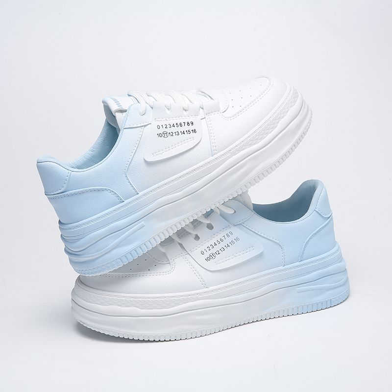 Luxury Sneakers Fashion Women Casuals Basketball Style Sneakers 2023 New Trend Lace-up White Blue Shoes Sport Office Shoes