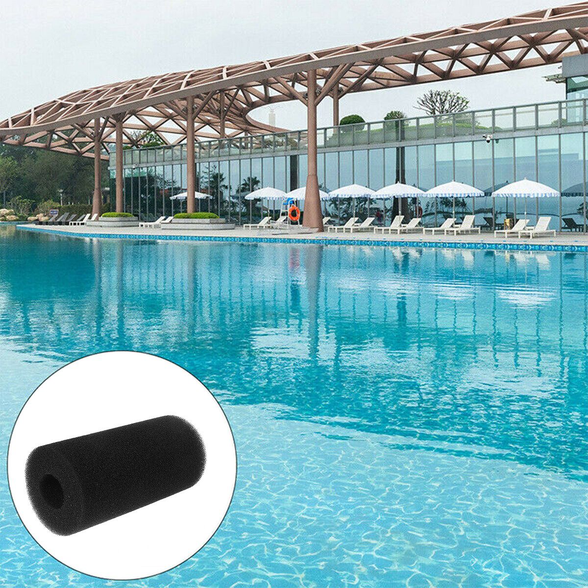 10.2x9.3cm(4.02x3.66in)/20x10cm(7.87x3.94in) Reusable&Washable Swimming-Pool Filter Foam Sponge Cartridge For Intex Type A C7 10.2x9.3x3cm