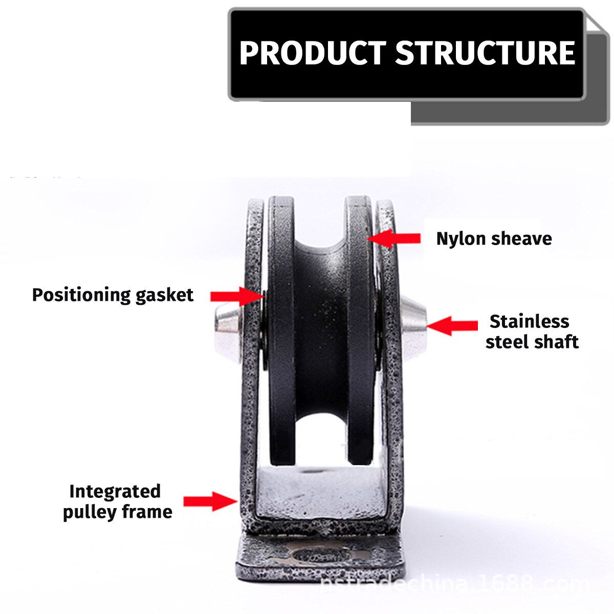 Fixed Pulley Block Single Wheel Soundless Swivel Pulleys For Lifting Cablw Machine Workout Home Gym Fitness