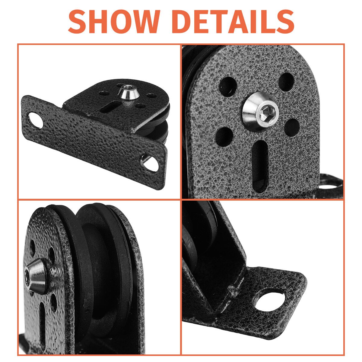 Fixed Pulley Block Single Wheel Soundless Swivel Pulleys For Lifting Cablw Machine Workout Home Gym Fitness