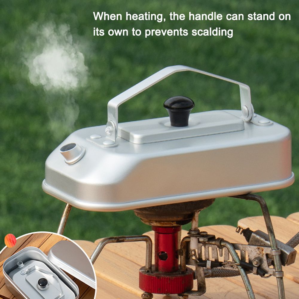 Outdoor Aluminum Alloy Kettle Foldable Handle Camping