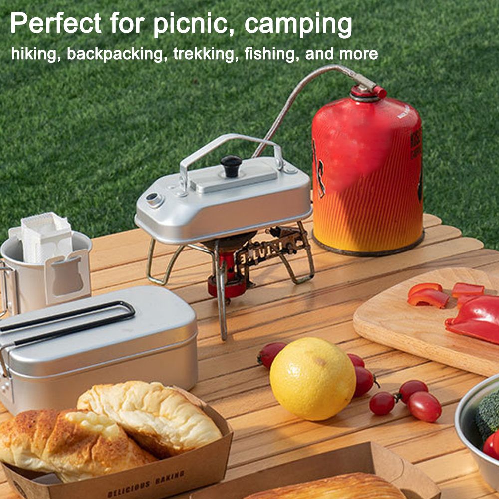 Outdoor Aluminum Alloy Kettle Foldable Handle Camping