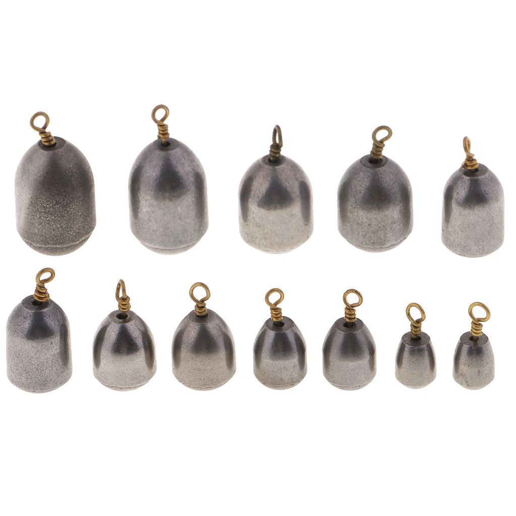 12pcs Drop Shot Sinker Weights  Bass Pike Perch Chub Sea