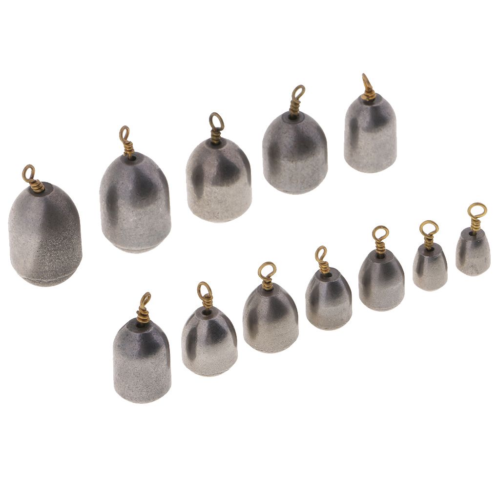 12pcs Drop Shot Sinker Weights  Bass Pike Perch Chub Sea