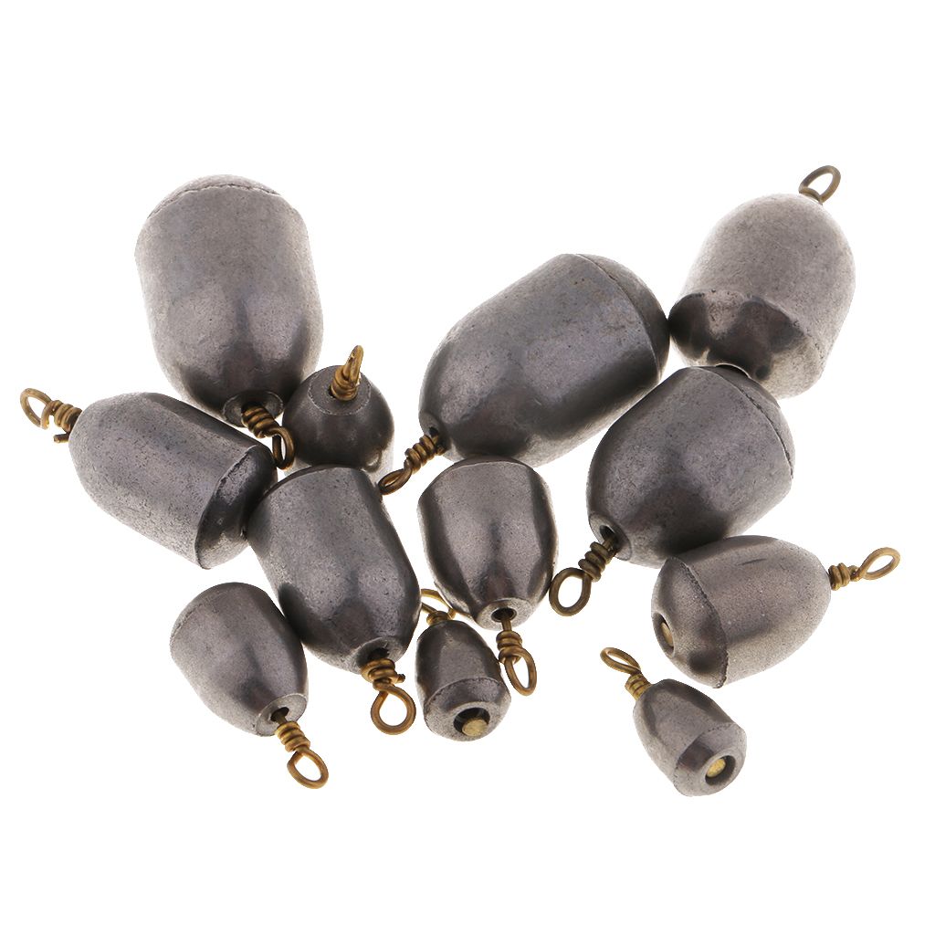 12pcs Drop Shot Sinker Weights  Bass Pike Perch Chub Sea