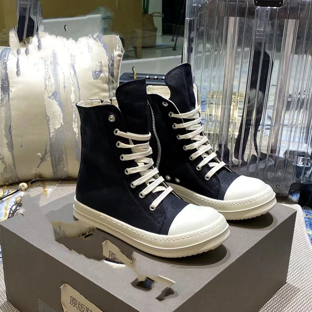 Hip Hop Ro 2023 New High-top Canvas Shoes-Black Canvas