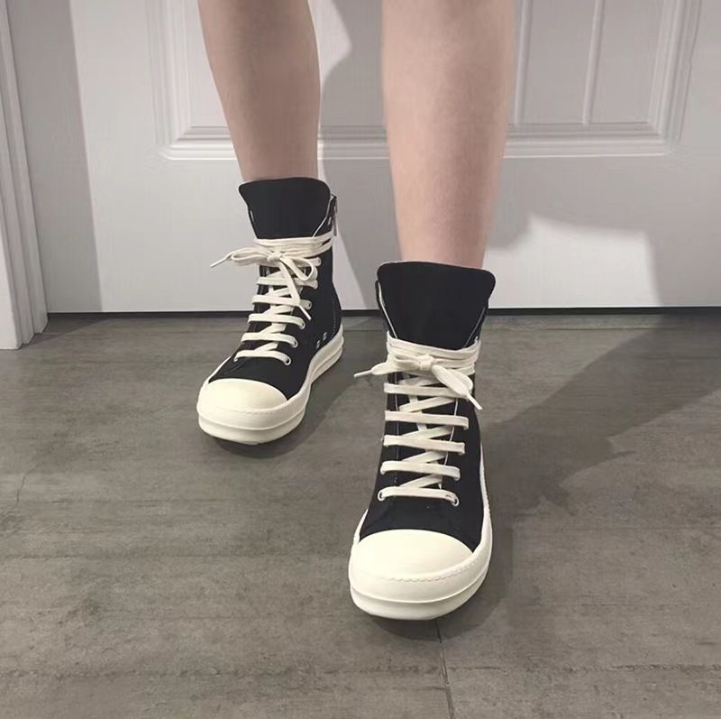 Hip Hop Ro 2023 New High-top Canvas Shoes-Black Canvas