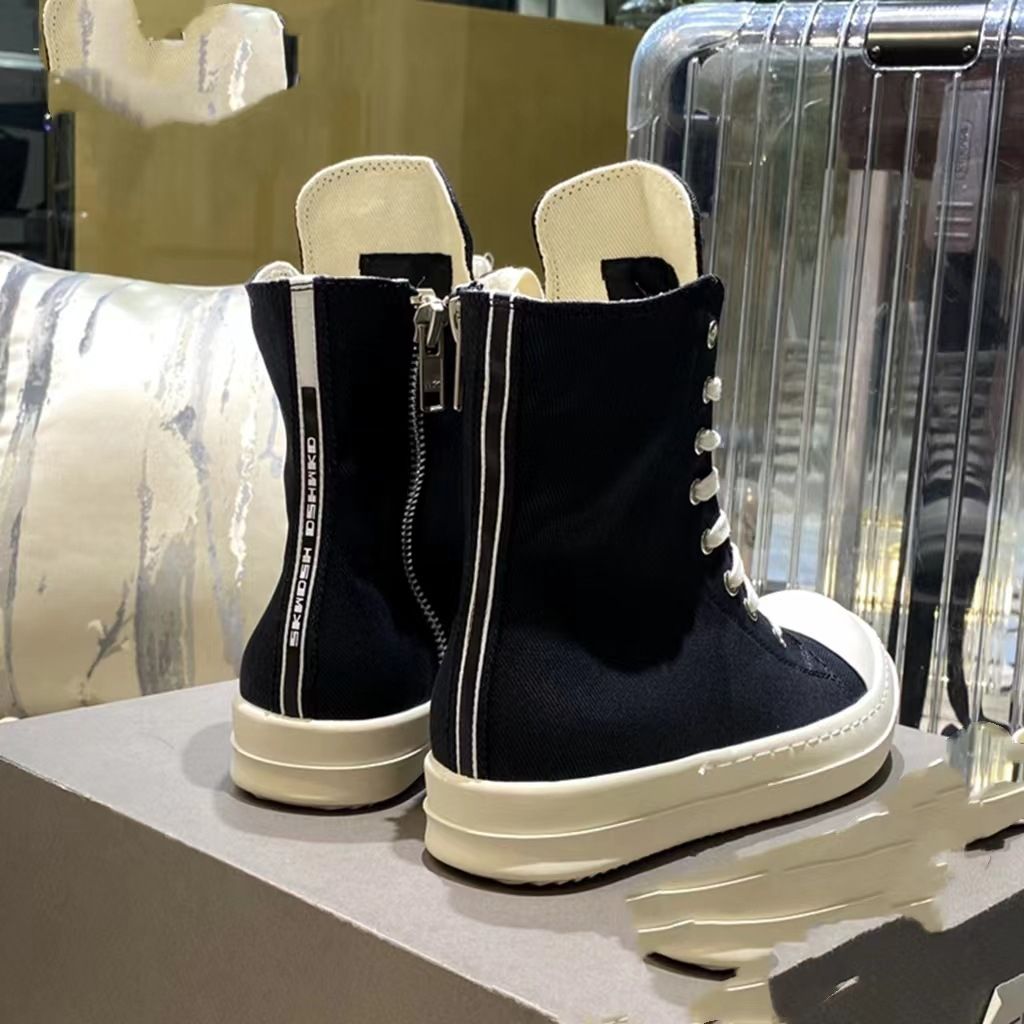 Hip Hop Ro 2023 New High-top Canvas Shoes-Black Canvas