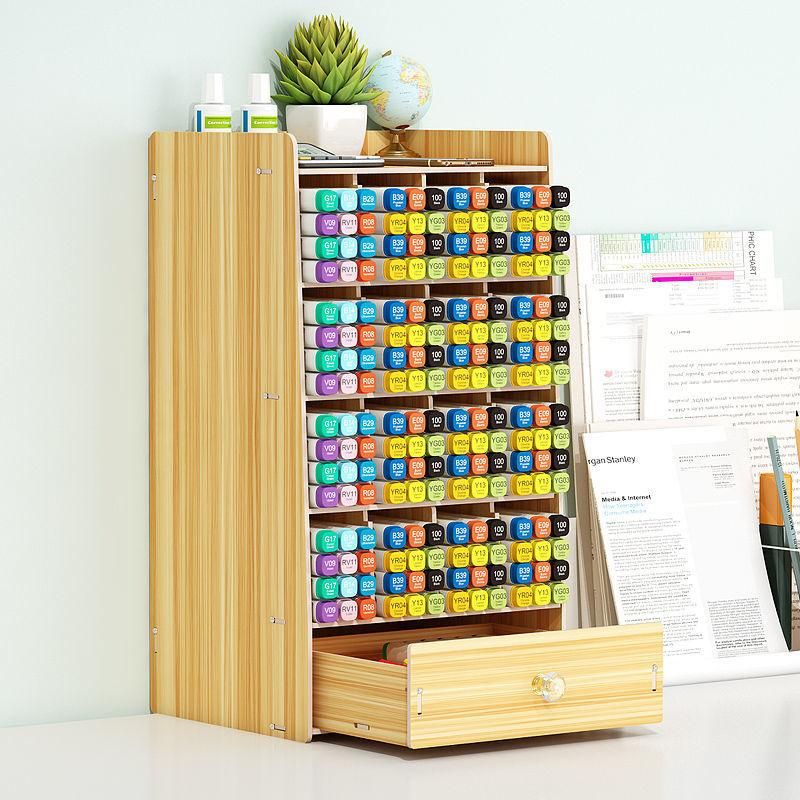 Marker Pen Storage Box Creative Large Capacity Oblique Insertion Desktop Pen Container Multifunctional about Sketching Pencil Storage Pen Holder