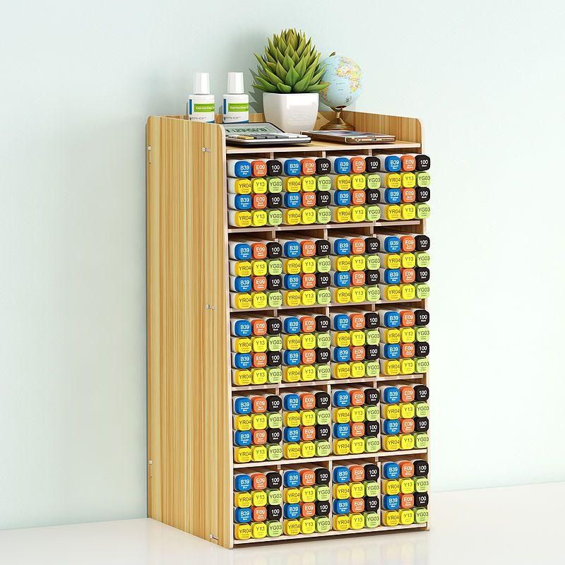 Marker Pen Storage Box Creative Large Capacity Oblique Insertion Desktop Pen Container Multifunctional about Sketching Pencil Storage Pen Holder