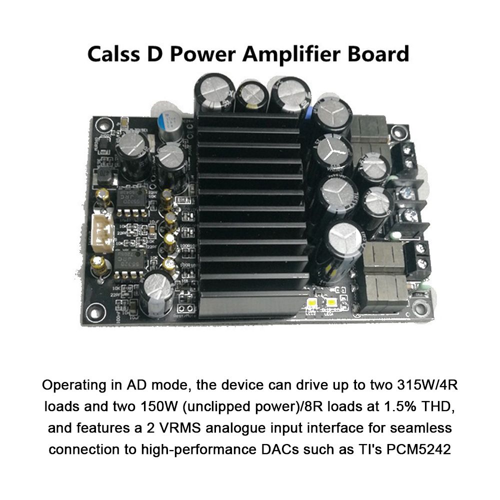 Audio Amplifier Board Module 600W High Power 2.0 Channel