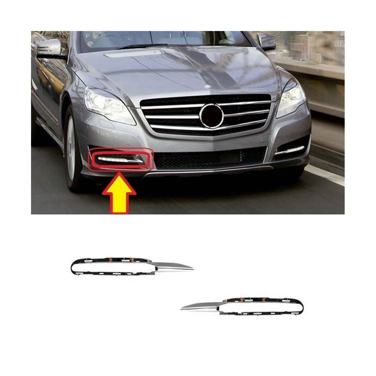 2518852923 2518853623 Front Bumper Grille Fog Light Grille Cover Auto for Mercedes-Benz W251 R Class 2009-2013