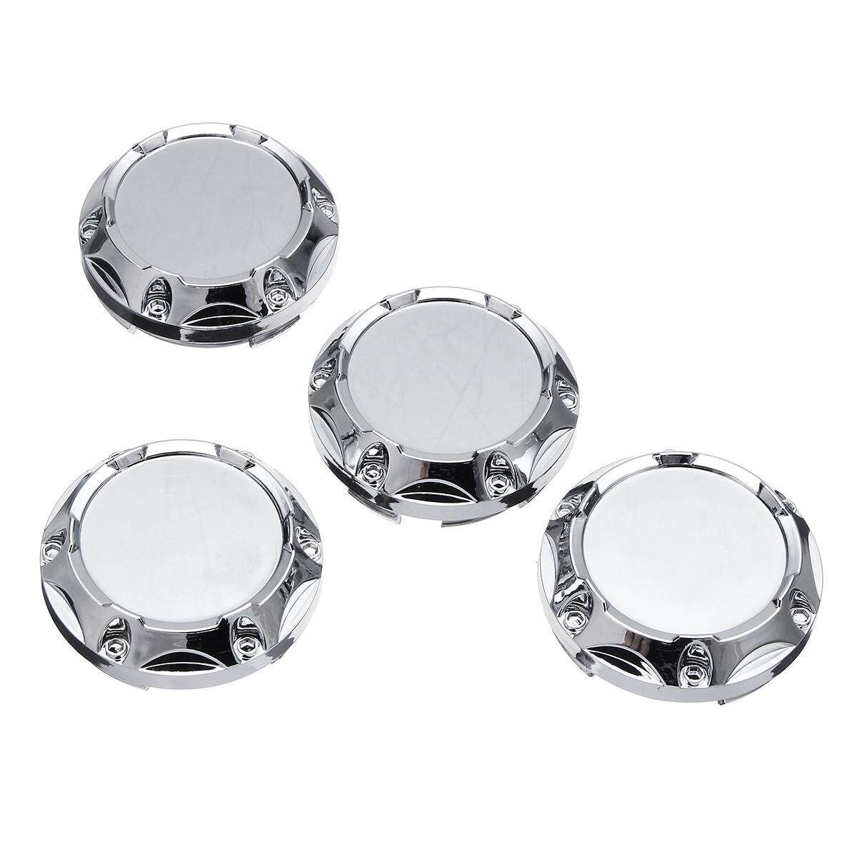 4PC 64mm ABS Silver Wheel Center Hub Caps Wheel Center Emblem