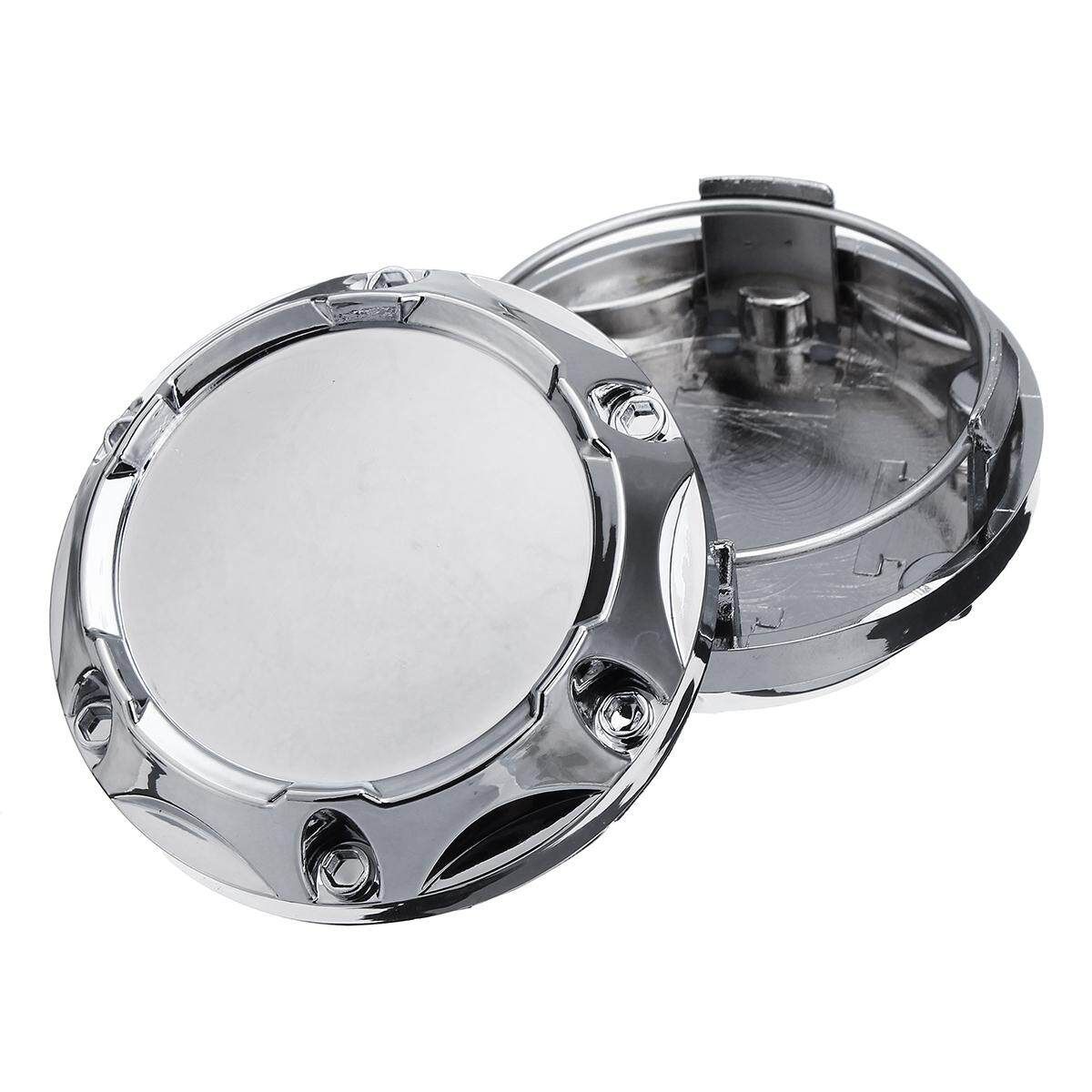 4PC 64mm ABS Silver Wheel Center Hub Caps Wheel Center Emblem
