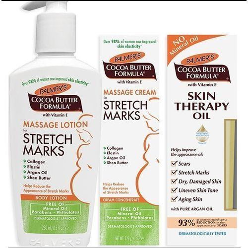 Cocoa Butter Stretch Marks Lotion, Cream & Therapy Oil-3 Pk
