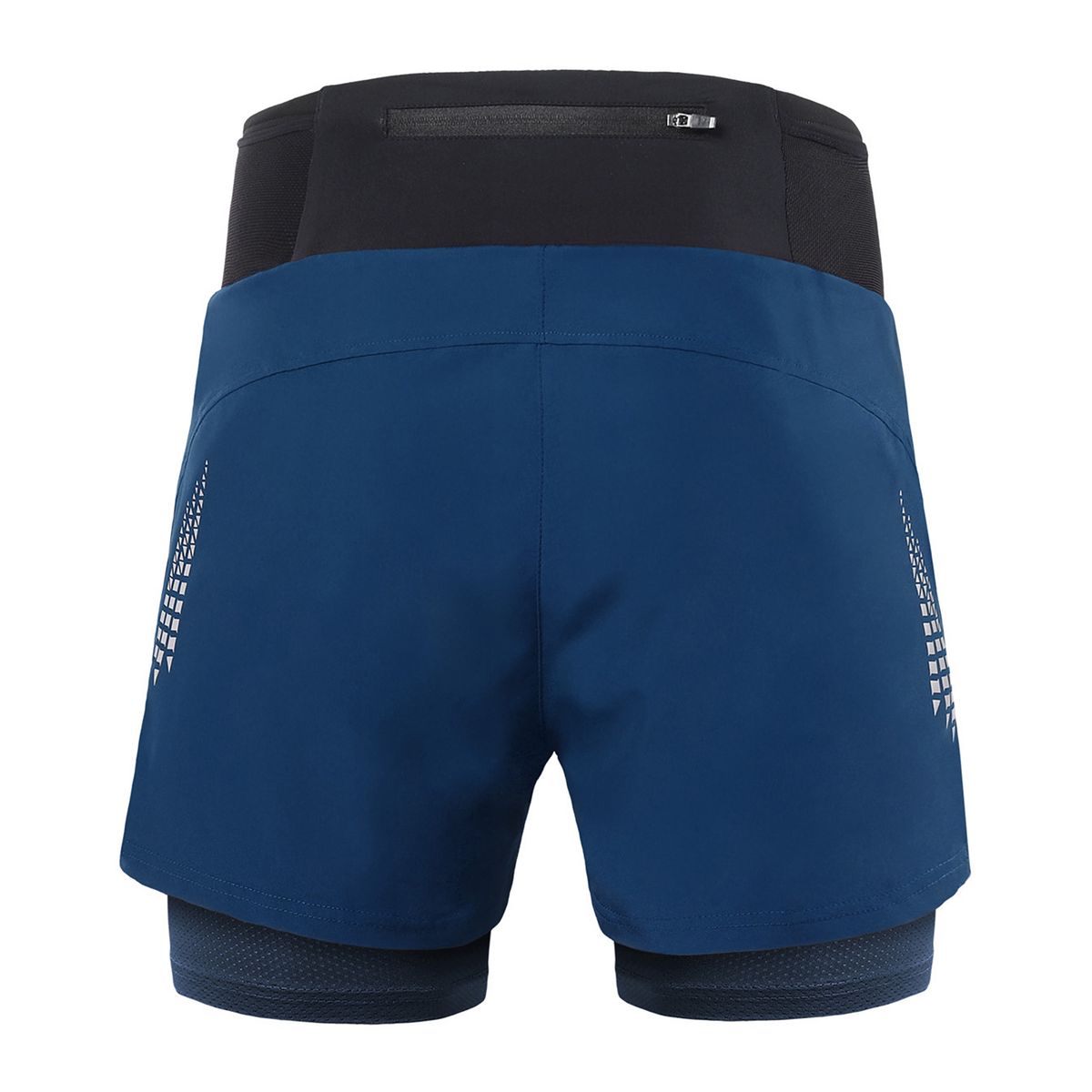 Men 2 In 1 Running Shorts High Waist Athletic Shorts Sport