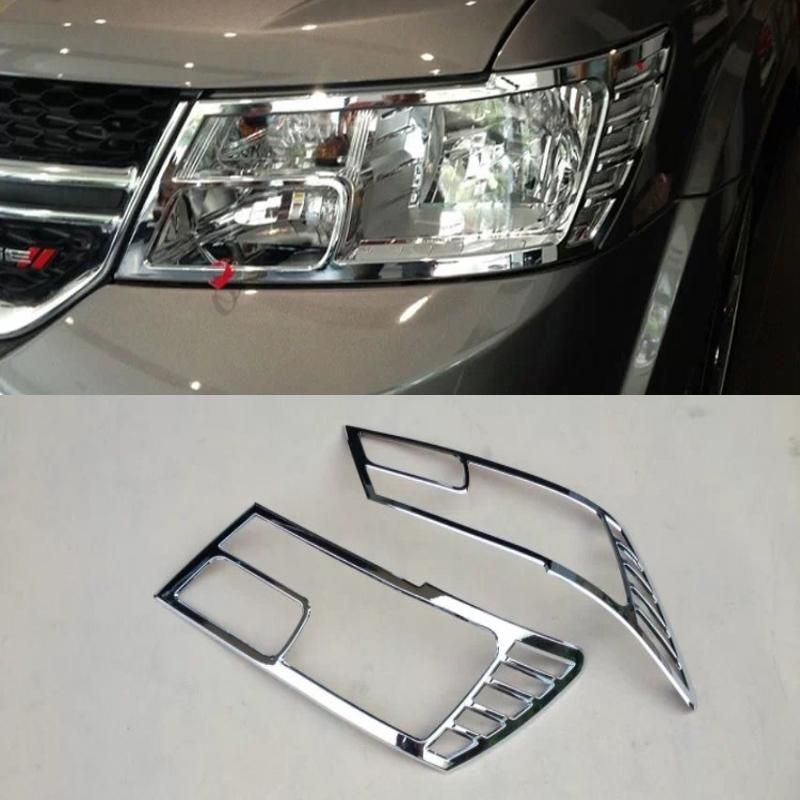 For Dodge Journey Fiat Freemont 2012 - 2016 ABS Chrome Headlight Taillight Front Rear Fog Light door bowl Frame Sticker Cover