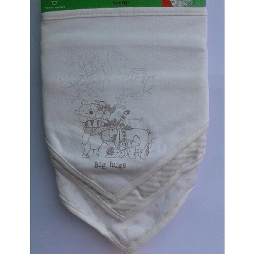 3 Pack Dribble Bibs - Cream