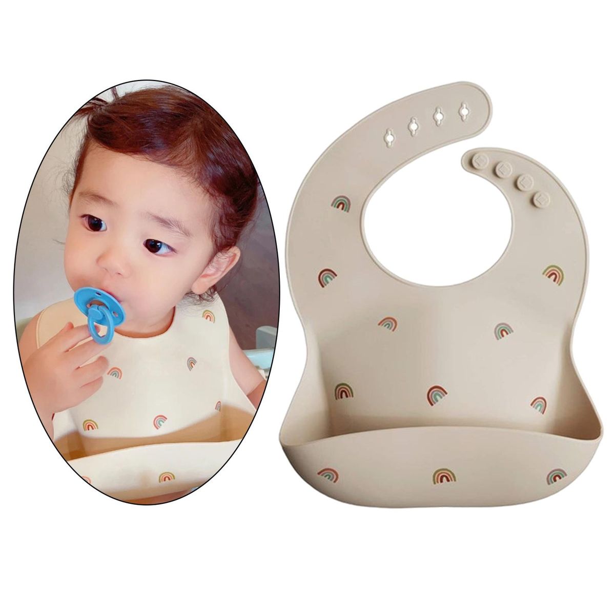 Soft Infant Toddlers Bib  Baby Feeding Rainbow