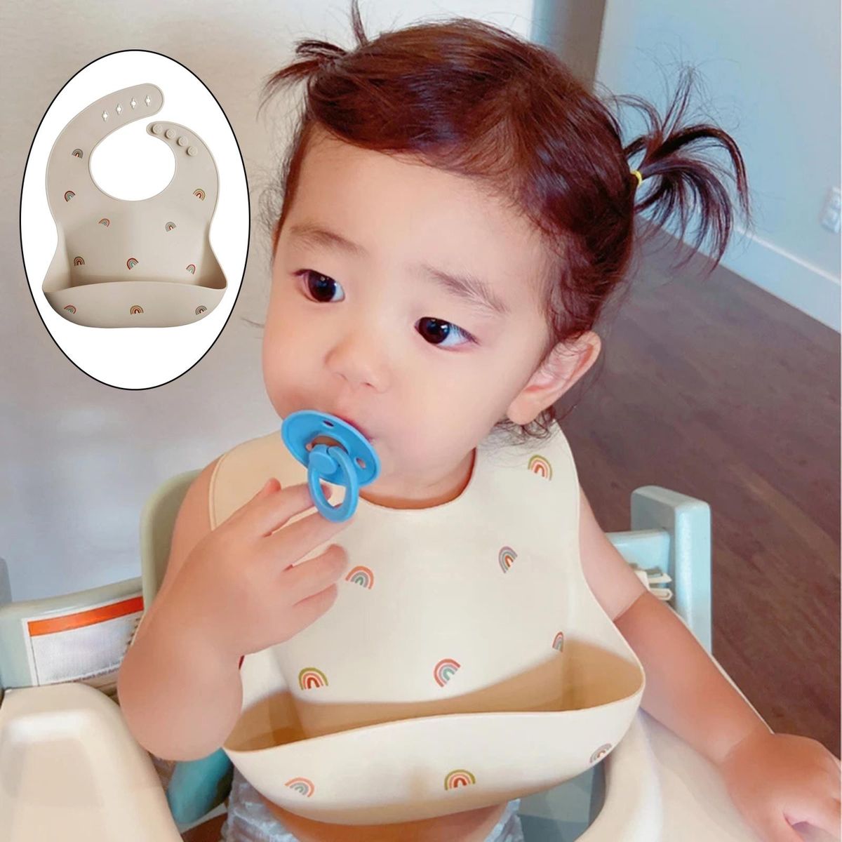 Soft Infant Toddlers Bib  Baby Feeding Rainbow