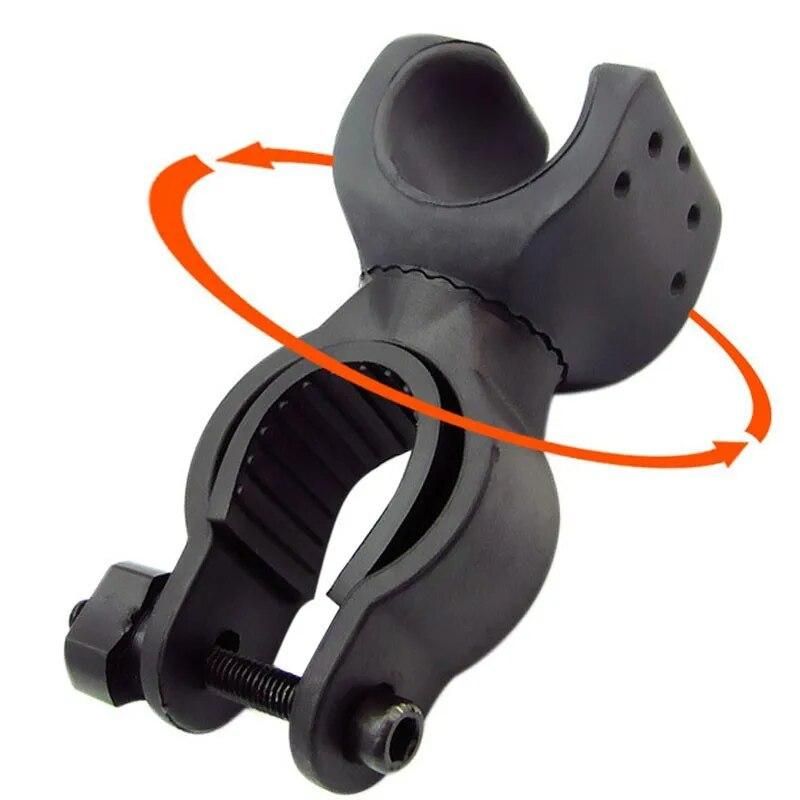 Bike Bicycle Torch Clip Mount Bicycle Front Light Bracket Flashlight Holder 360 Rotation Wholesale