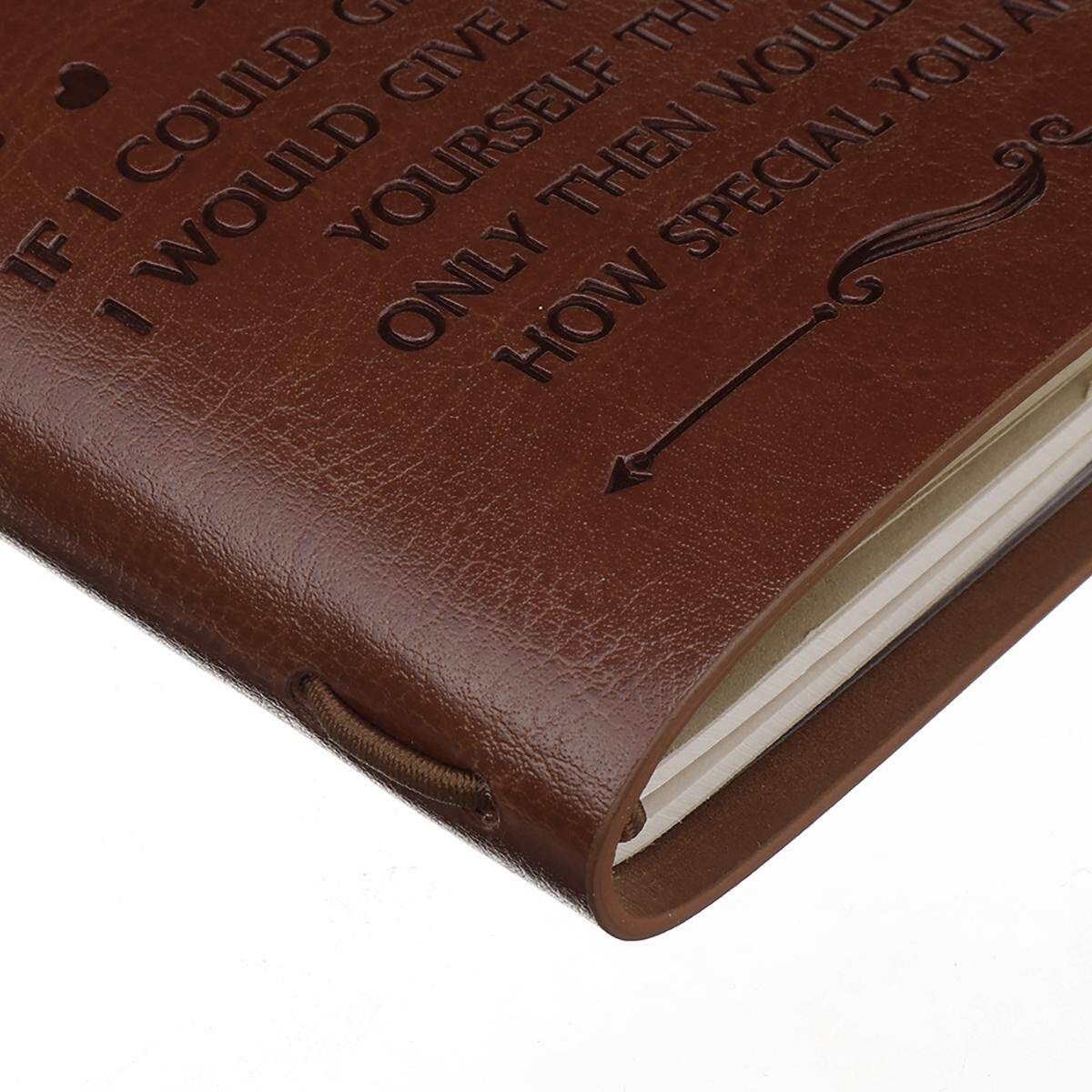 1pcs To My Wife I Love You From Husband Engraved Leather Journal Notebook Diary Custom Message Quotes Gift Anniversary Birthday Graduation