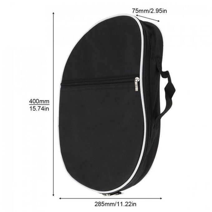 Simple Padded Lyre Carry Bag Case 10-19 Strings Harp With Pocket Black